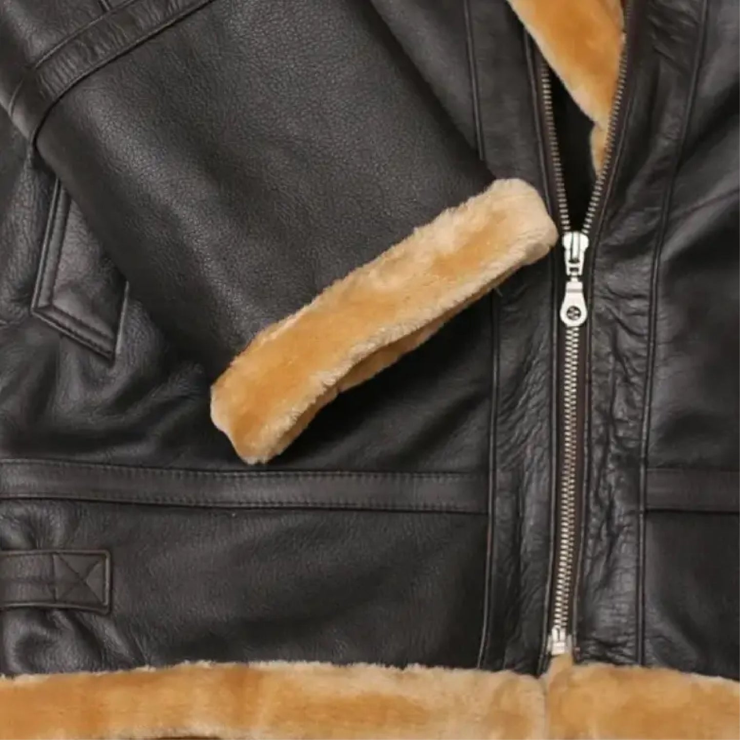 Men’s Brown Shearling Leather Jacket Fur Lined