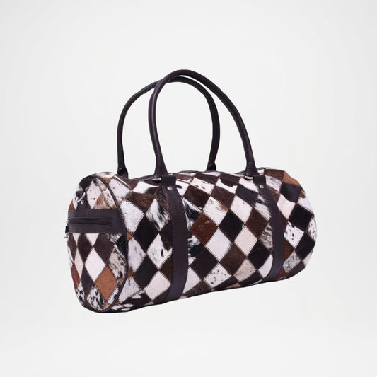 Cowhide Leather Duffle Bag Travel Weekender Bag