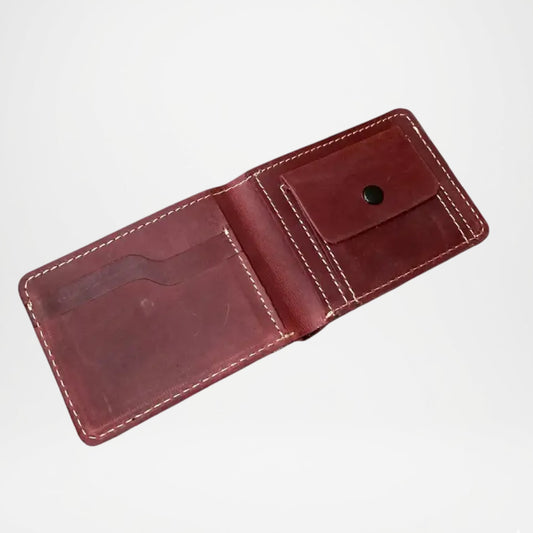 Genuine Cowhide Leather Bifold Wallet for Men