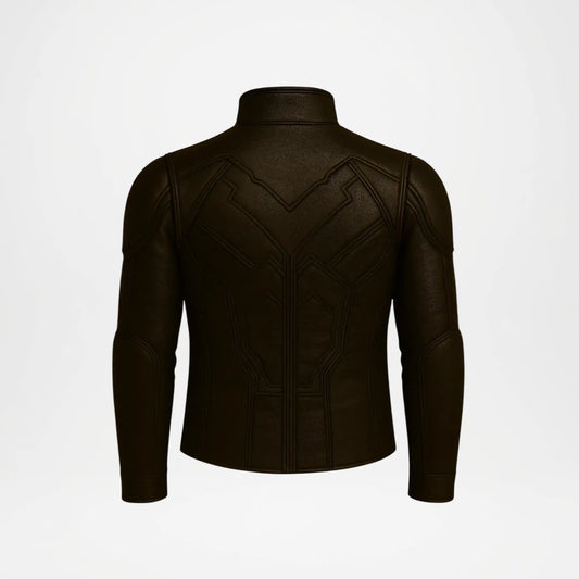 Batman Leather Jacket Black Tactical Armor