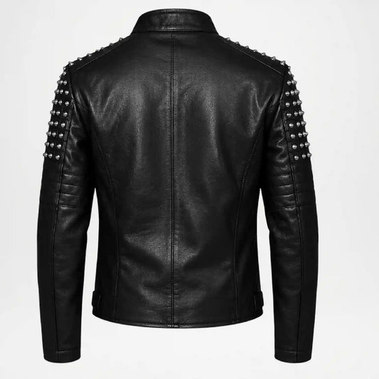 A light gray knit sweater with a mock neck collar.