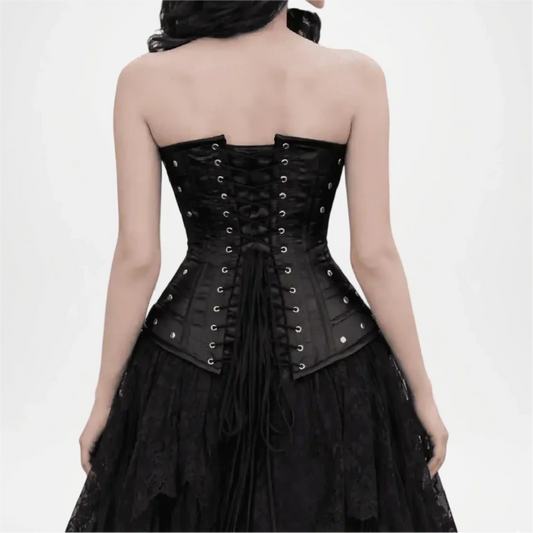Black Underbust Corset for Women