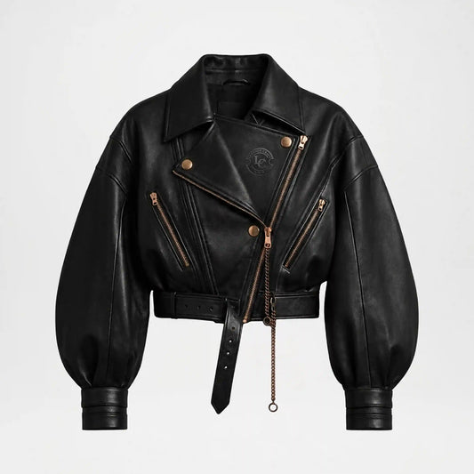 Black Leather Biker Jacket