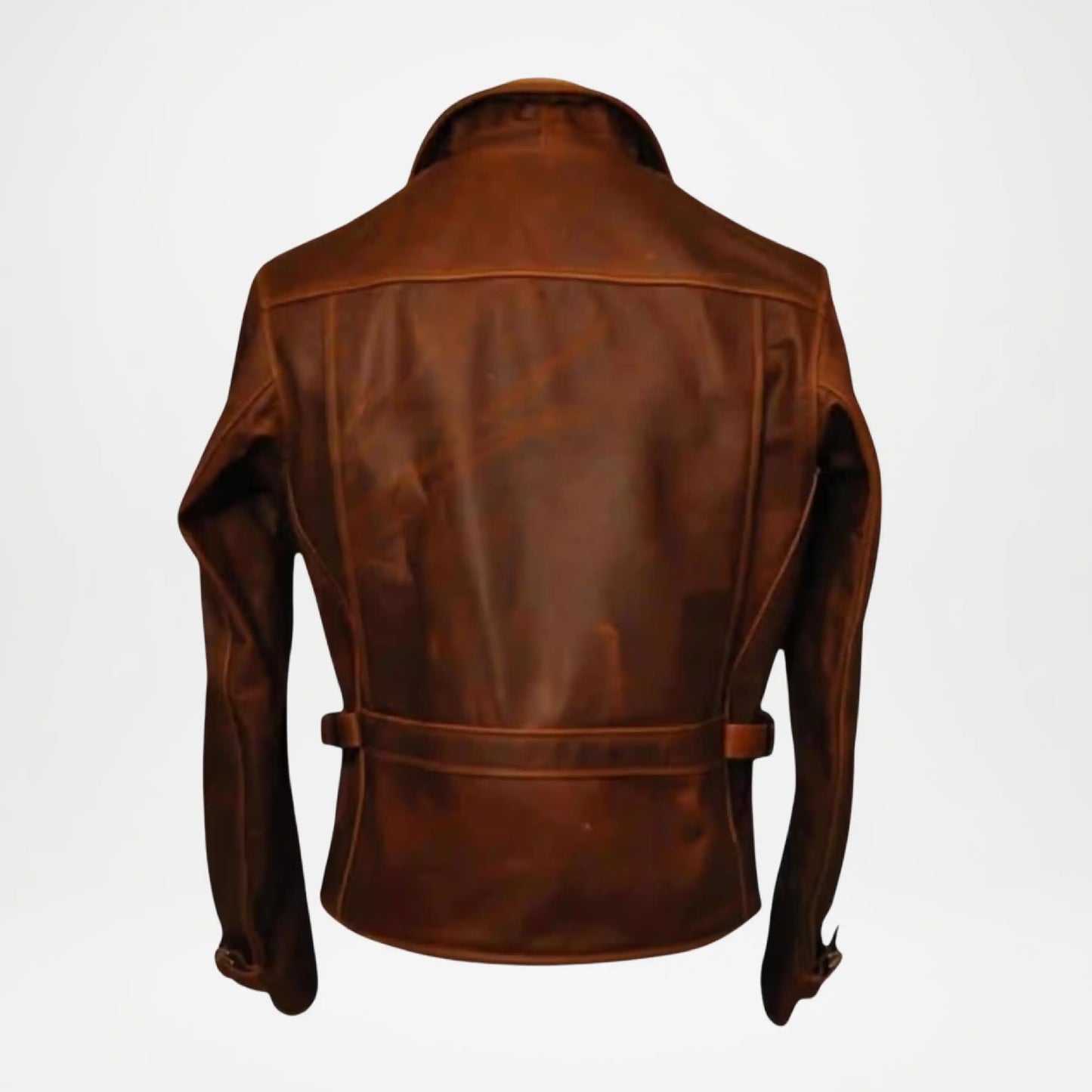 Distressed Brown Leather Jacket for Men | Genuine