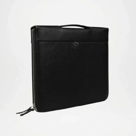 Black Leather Portfolio Case