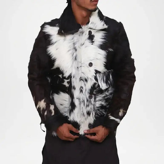 Cowhide Leather Jackets for Men – Hair On Cowhide Jacket