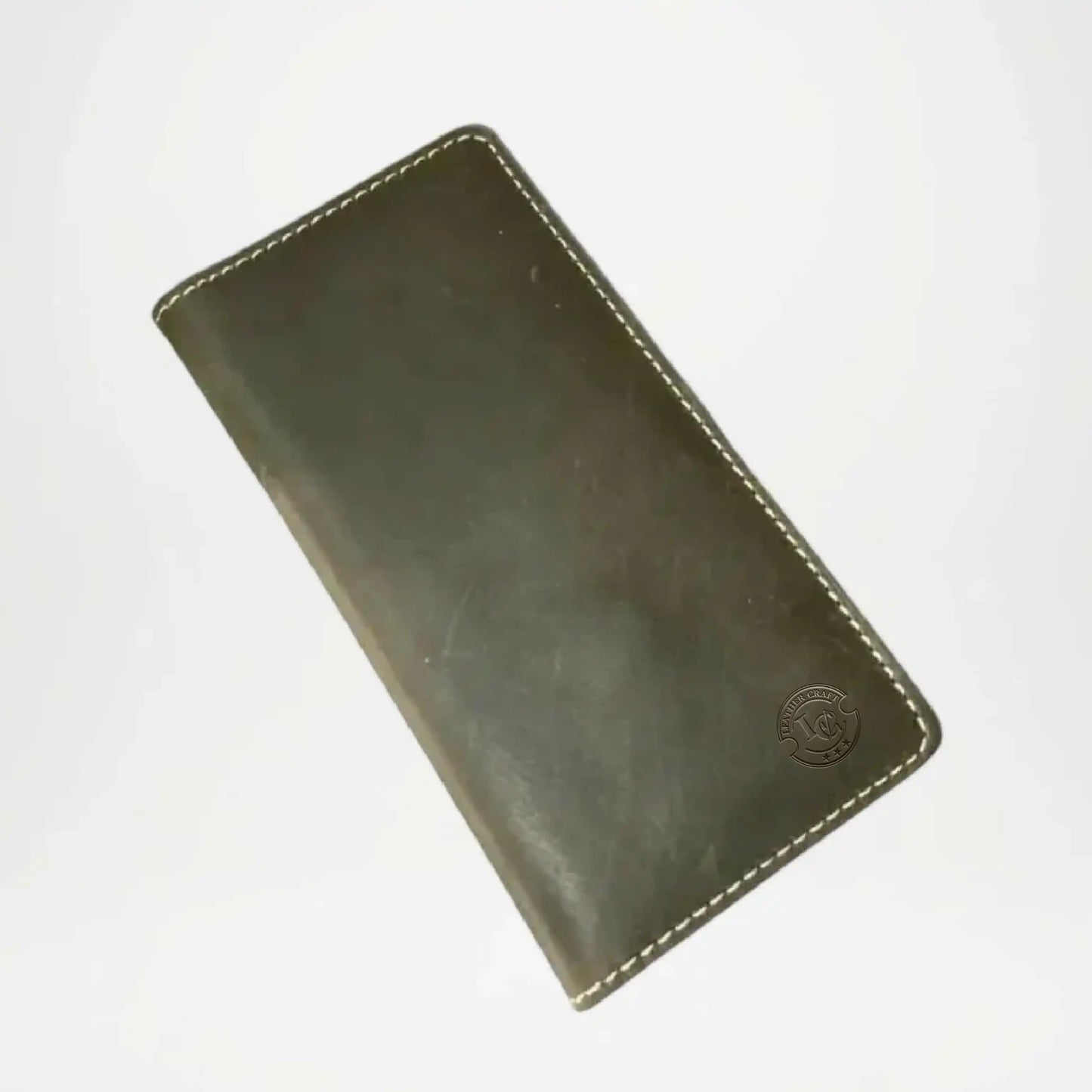 Heritage Olive Green Genuine Leather Long Wallet
