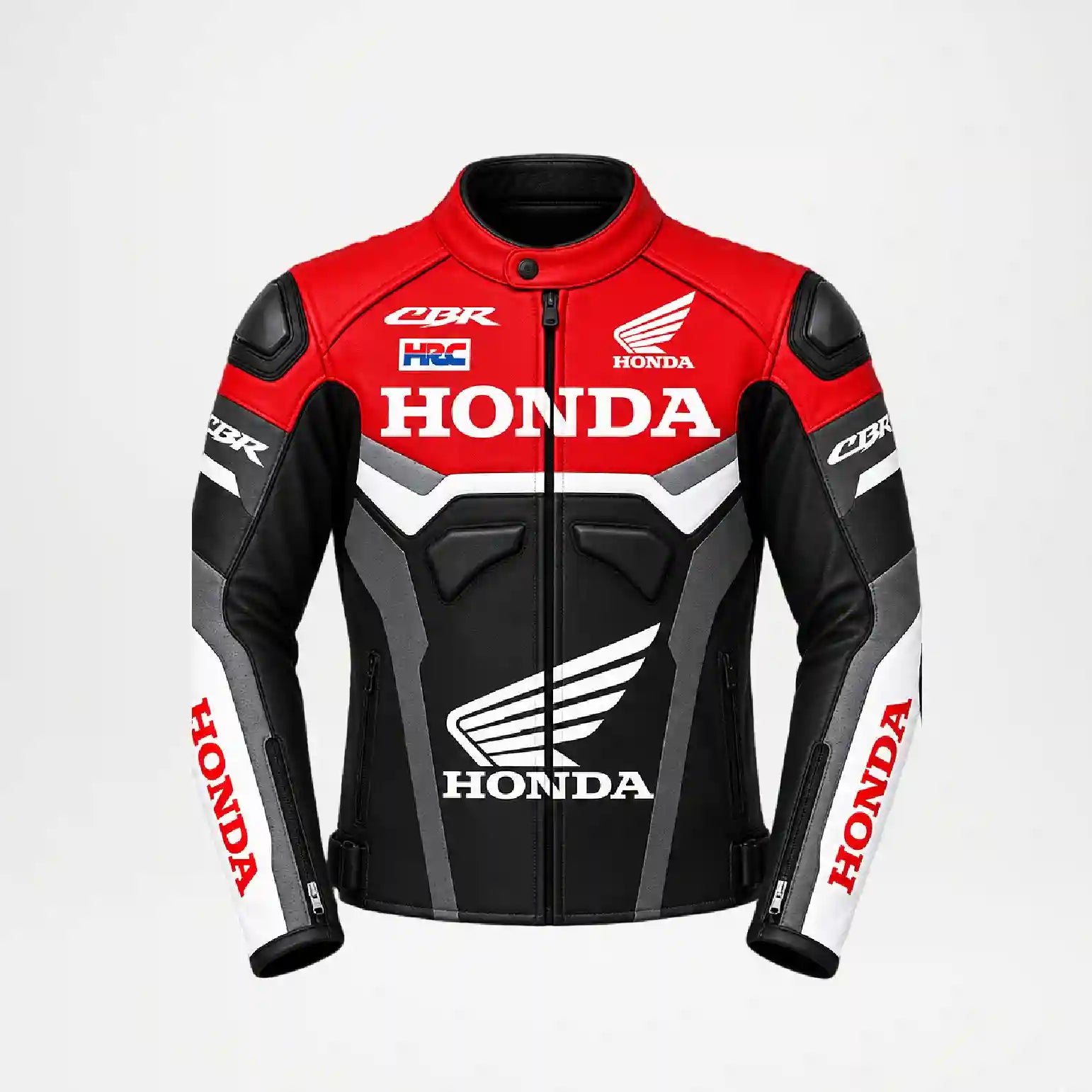 Honda HRC Red Black Motorcycle Leather Jacket