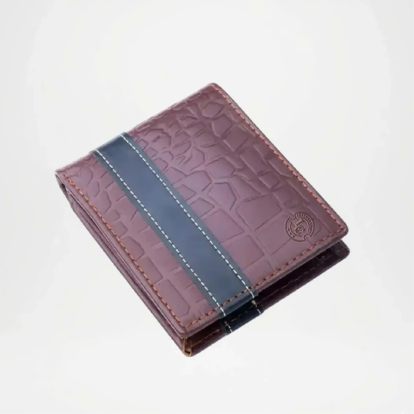 Men’s Brown Crocodile Embossed Leather Wallet