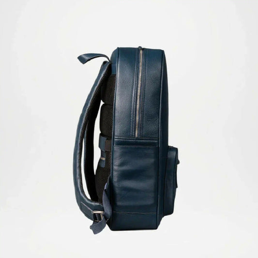 Philos Midnight Blue Leather Backpack for Men