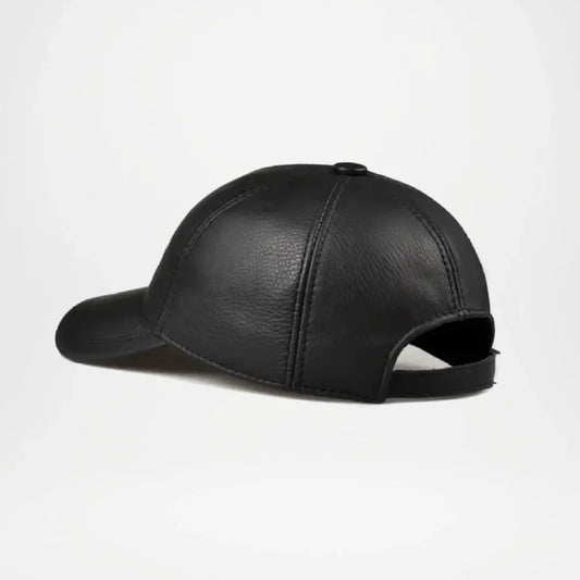 Tancarville Genuine Leather Baseball Cap for Men