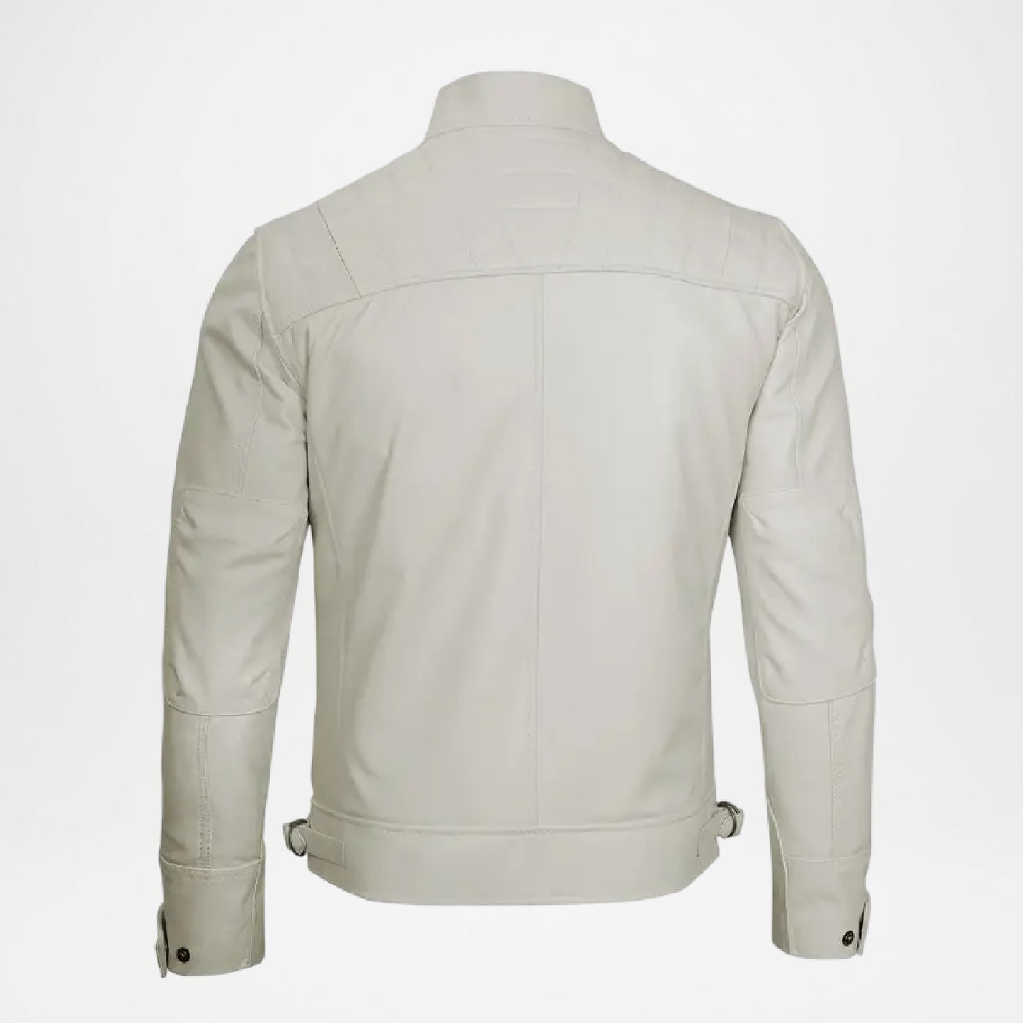 white moto quilted jacket