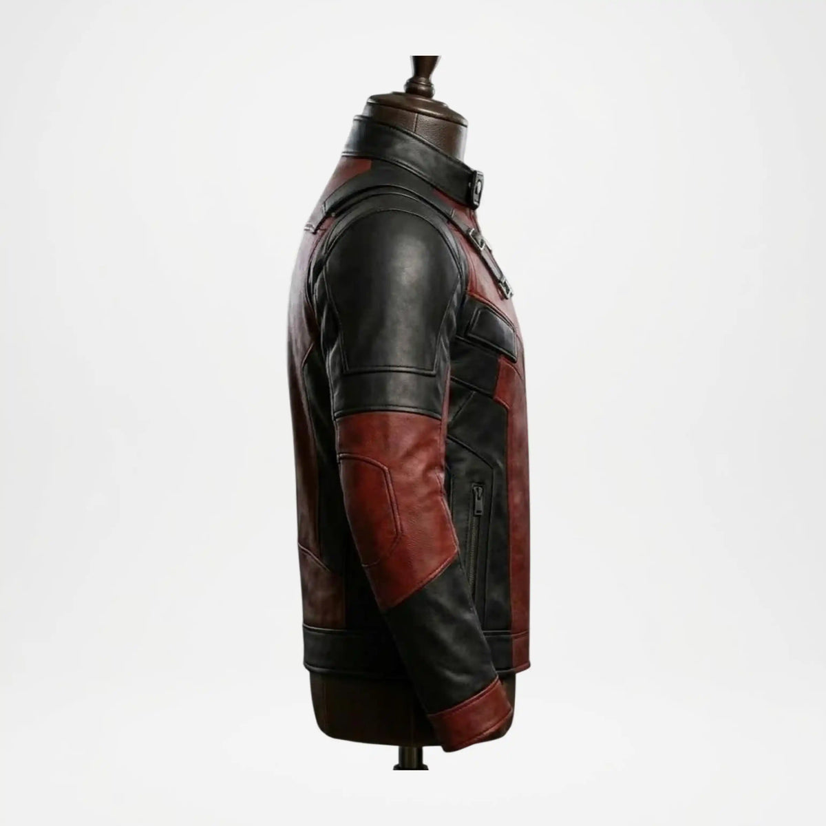 Side profile of Deadpool Leather Jacket for Men