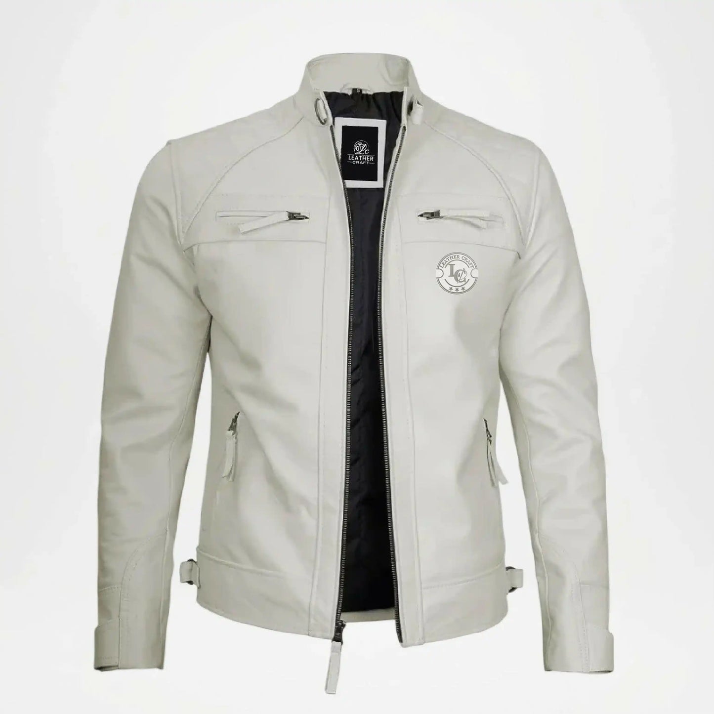 mens quilted moto jacket