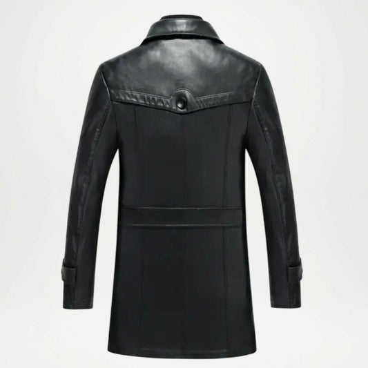 black leather motorcycle jacket with belt
