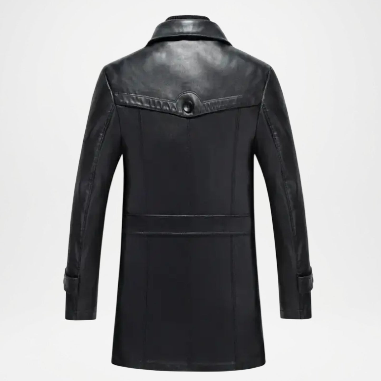 Black Leather Motorcycle Coat Stylish Biker Wear