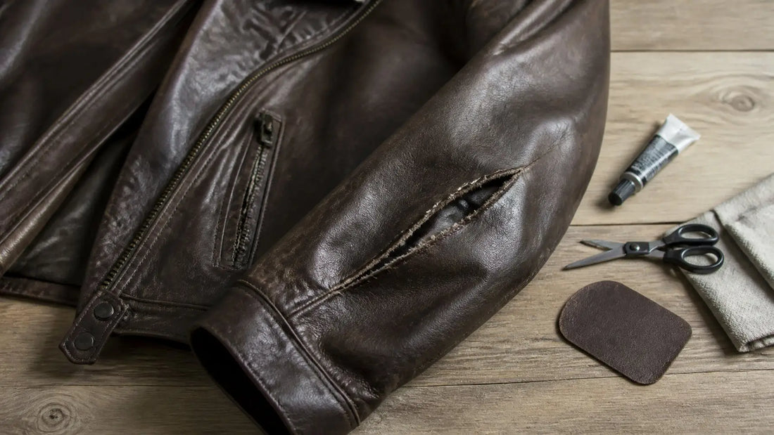 how to fix ripped leather jacket