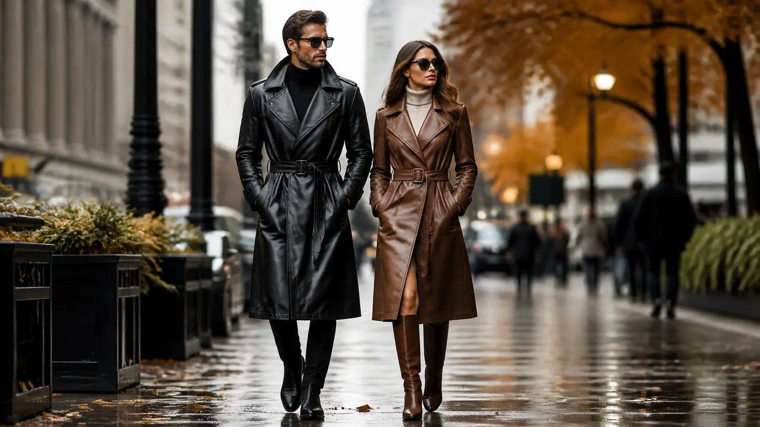 Leather Trench Coat Outfit Ideas