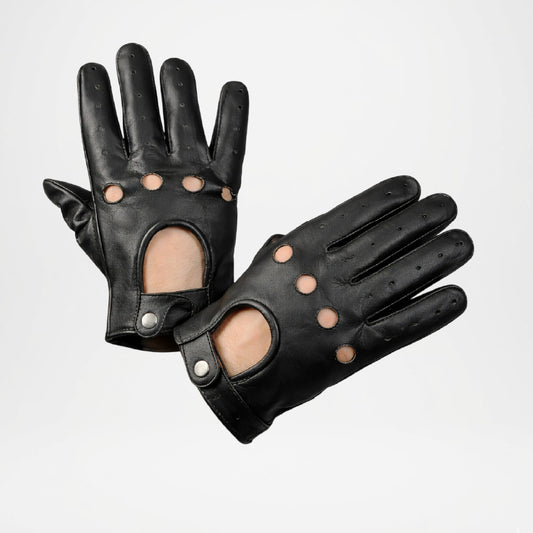 Drive Black Leather Driving Gloves For Men