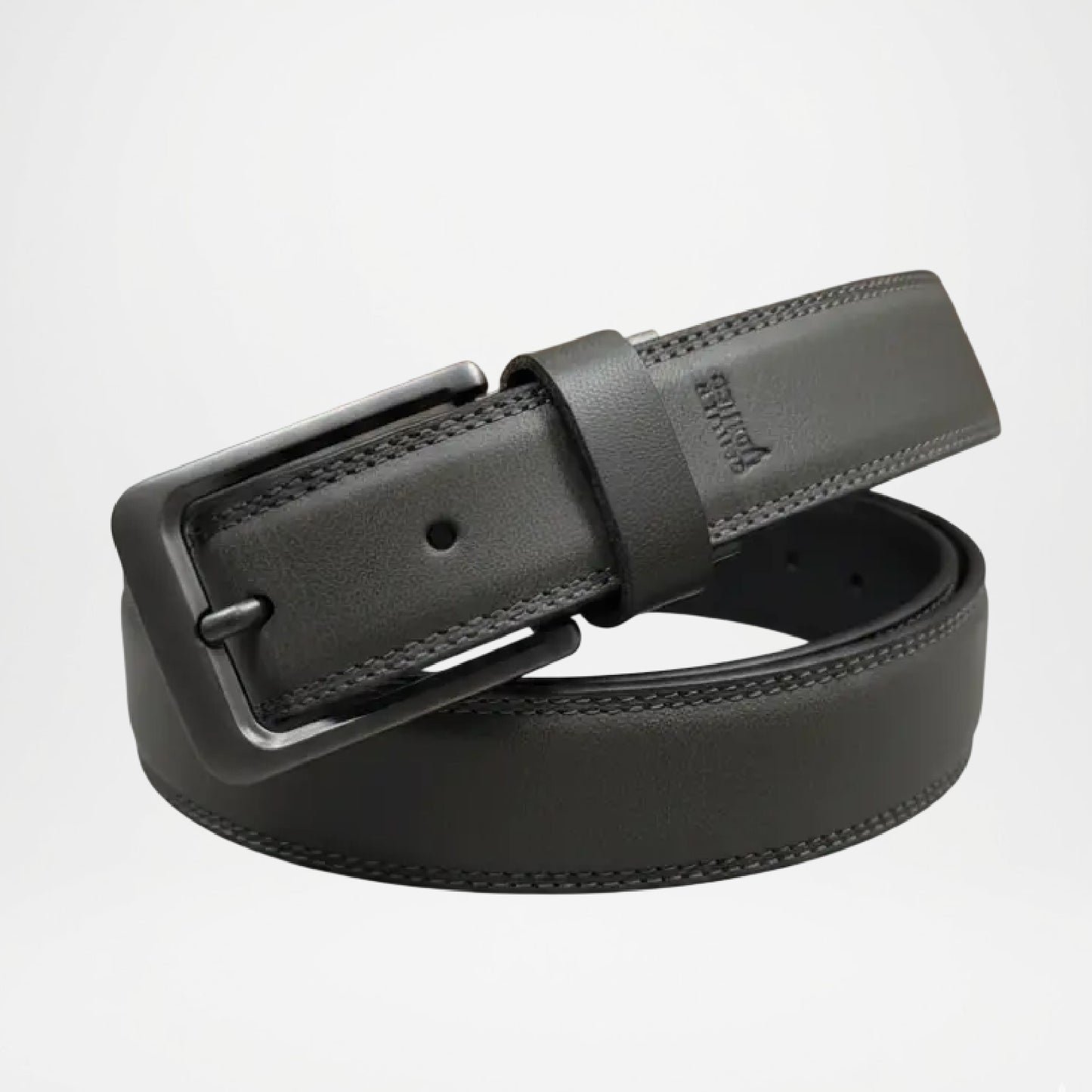 Bellford Charcoal Grey Genuine Leather Belt