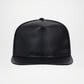 Black Leather Snapback Hat Cap for Men