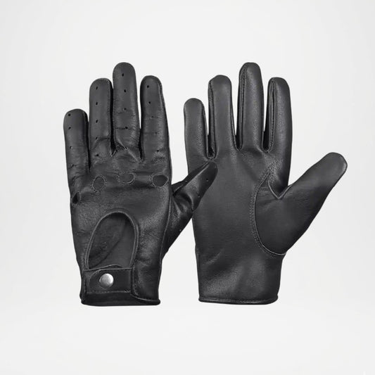 Drive Black Leather Driving Gloves For Men