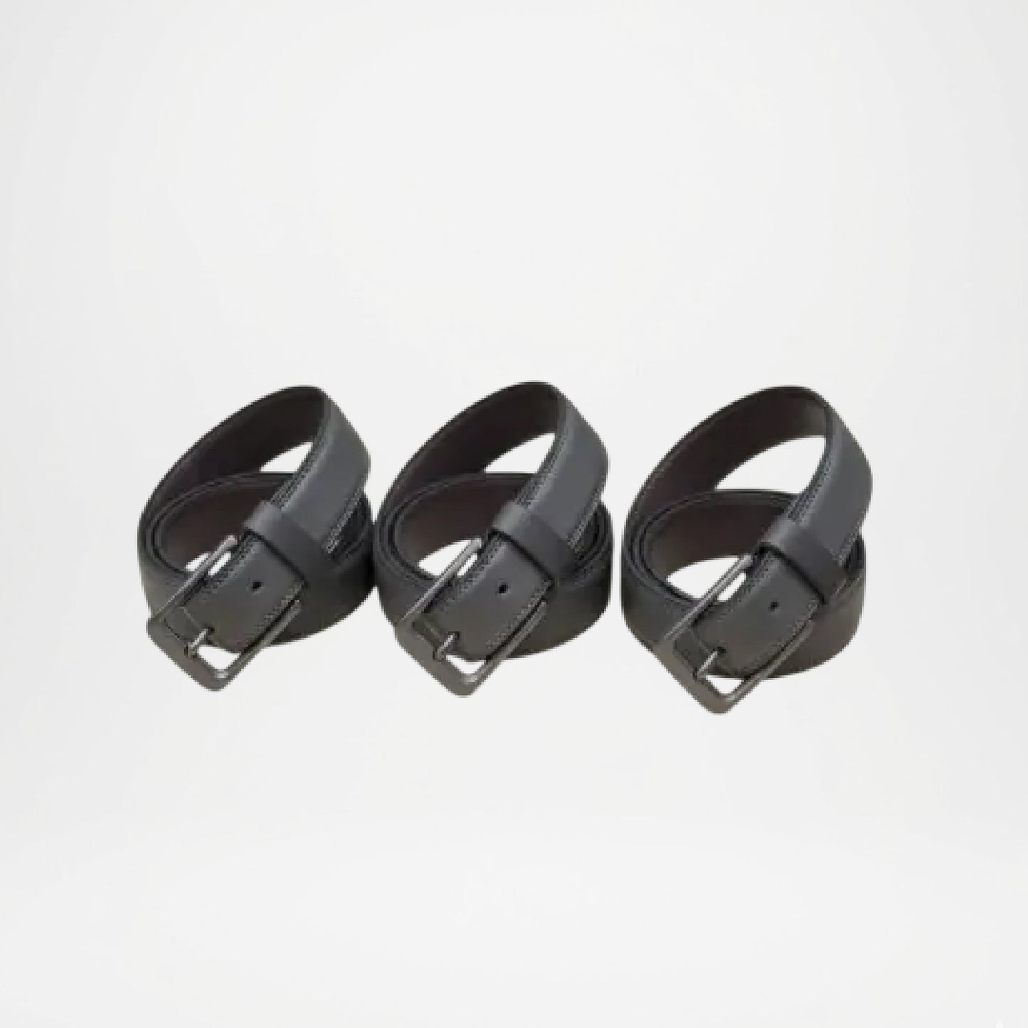 Bellford Charcoal Grey Genuine Leather Belt