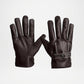Mens Brown Leather Motorcycle Gloves