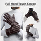 Mens Brown Leather Motorcycle Gloves