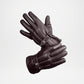 Mens Brown Leather Motorcycle Gloves