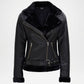 black asymmetrical zip coat
