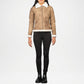 classic ginger brown b3 bomber aviator shearling jacket women