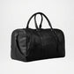 Darrio Black Leather Duffle Bag for Men