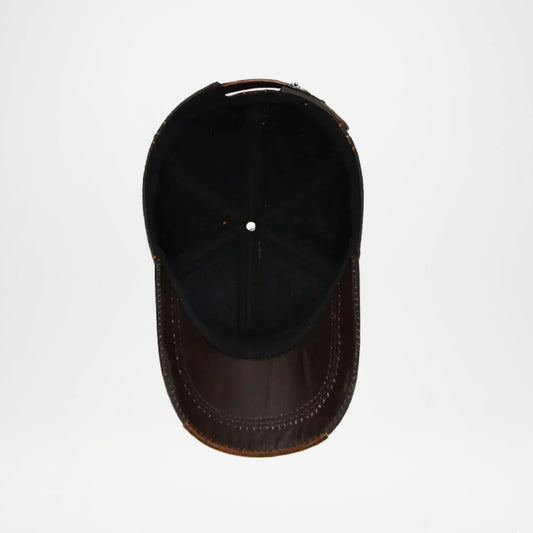 Jared Genuine Leather Baseball Cap for Men