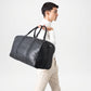Darrio Black Leather Duffle Bag for Men