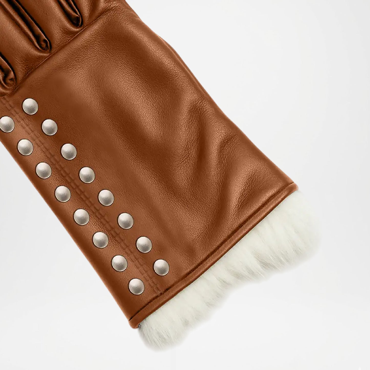 Women's Winter Leather Gloves with Cashmere Lining