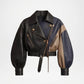 Cropped Leather Moto Jacket Women's | Chic Biker Style