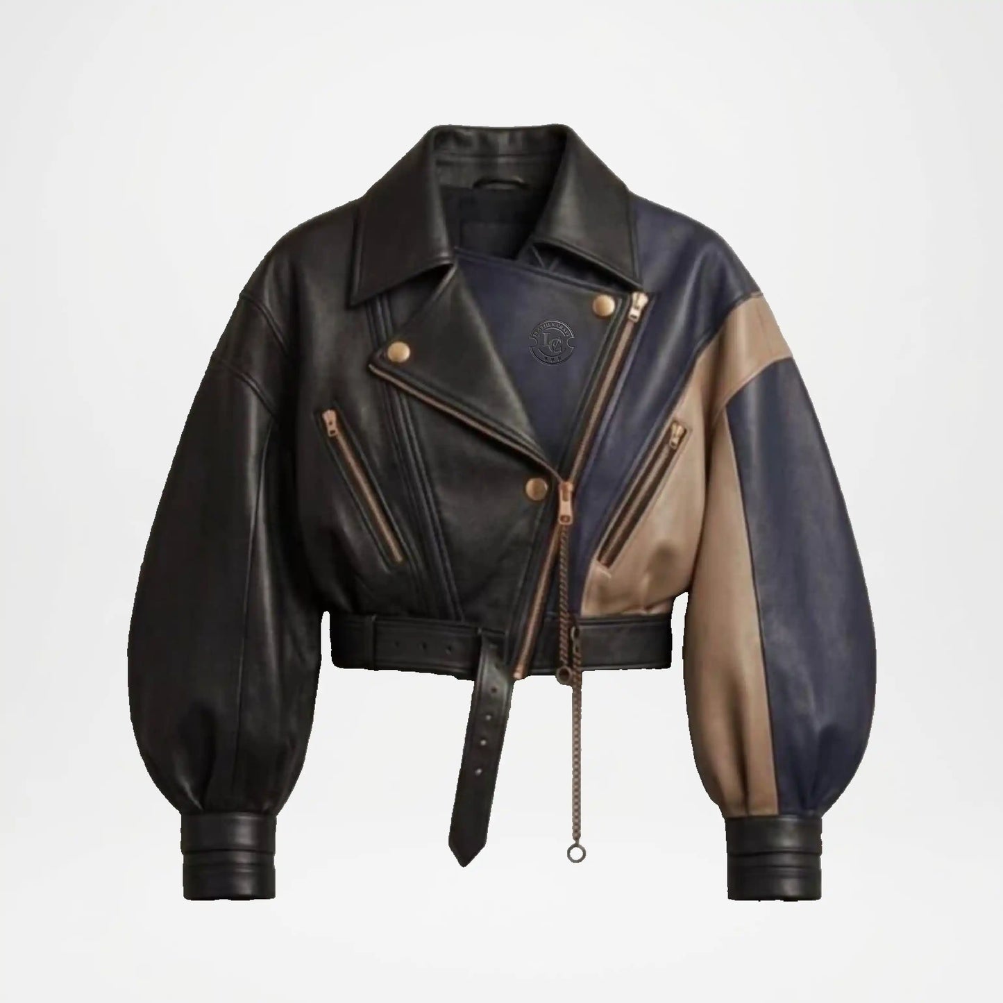 Cropped Leather Moto Jacket Women's | Chic Biker Style