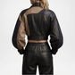 Cropped Leather Moto Jacket Women's | Chic Biker Style