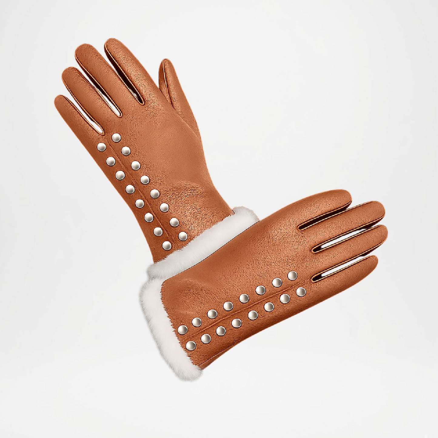 Women's Winter Leather Gloves with Cashmere Lining