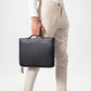 Eclectic Black Leather Portfolio Case
