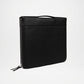 Eclectic Black Leather Portfolio Case