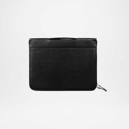 Eclectic Black Leather Portfolio Case