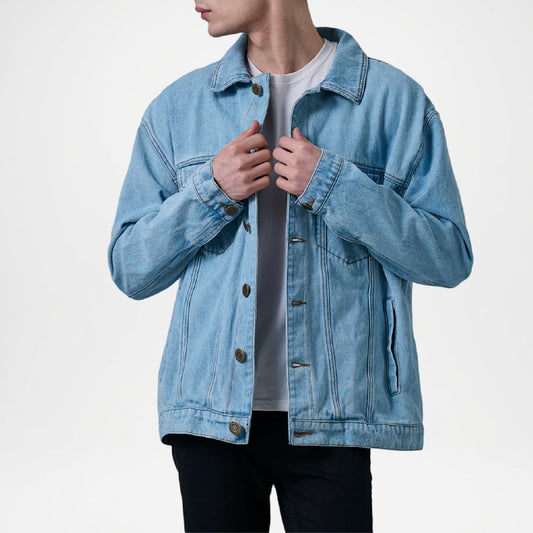 oversized denim trucker jacket