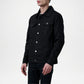 oversized black denim trucker jacket