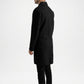 Black Wool Coat for Men