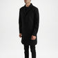 Black Wool Coat for Men