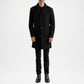 Black Wool Coat for Men