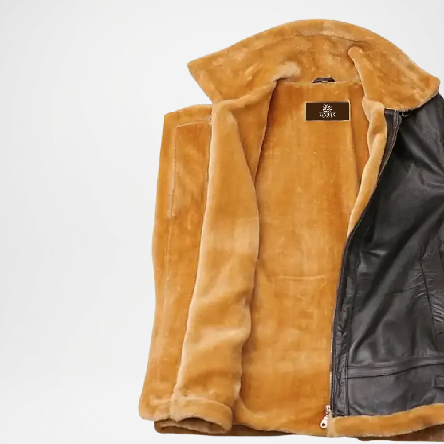 Men’s Brown Shearling Leather Jacket Fur Lined