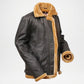 Men’s Brown Shearling Leather Jacket Fur Lined